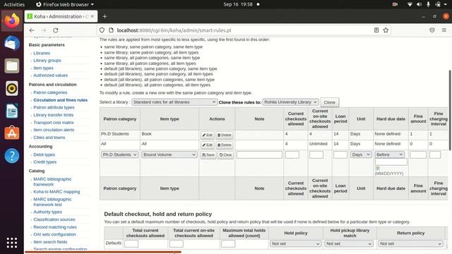 Koha- How to create the fine rules for different item types. смотреть онлайн