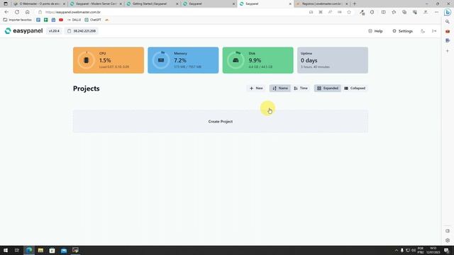 EasyPanel - Como configurar e domínios e apontar para suas aplicações смотреть онлайн