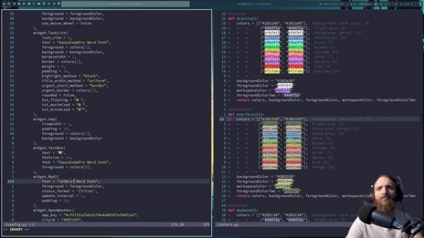 Configuring Qtile using some one else`s original config.
