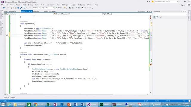Dynamic Menu In Windows Form C# смотреть онлайн