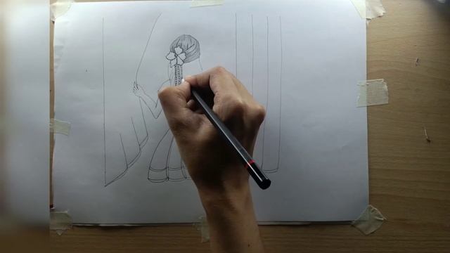 A girl standing at window pencil sketch |Easy pencil sketch |sktech tutorial смотреть онлайн