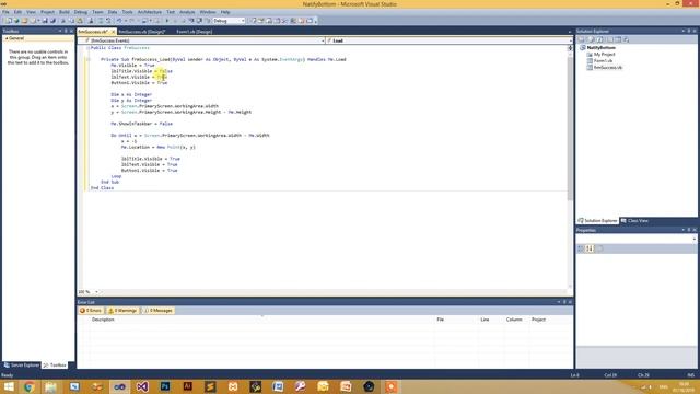 VB NET - Example 2 - How to create Notification Popup window (from bottom) смотреть онлайн