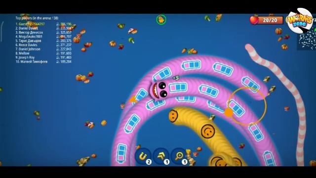 wormate.io / Snake game / Giant Worms killing Stoped Worm / oggy and Jack #worms zone# смотреть онлайн