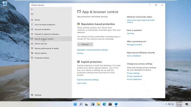 Windows 11 Windows Security App and Browser Control Settings for Security смотреть онлайн