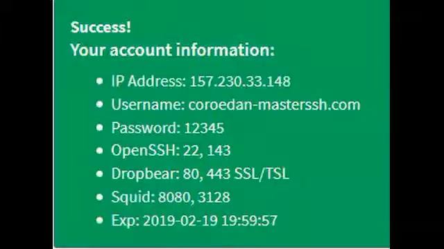 SSH SSL/TLS PREMIUM 30 DAYS GRATIS BUAT ANDA SERVER SINGAPHORE смотреть онлайн