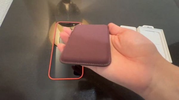 Unboxing Apple iPhone FineWoven Wallet with MagSafe