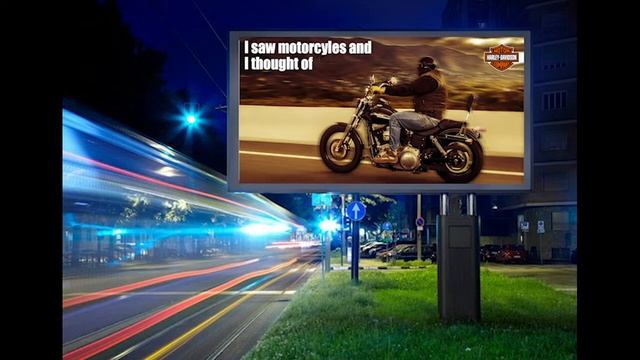 Harley Davidson Billboard mockup смотреть онлайн