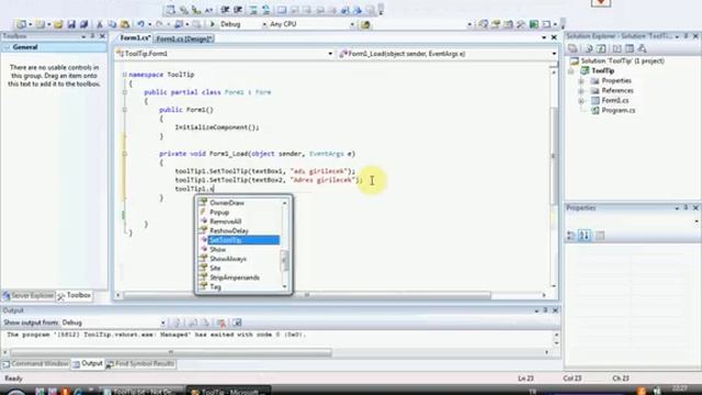 C#de ToolTip kullanımı смотреть онлайн