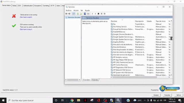 conexion ssh windows a windows (freessh - putty) смотреть онлайн