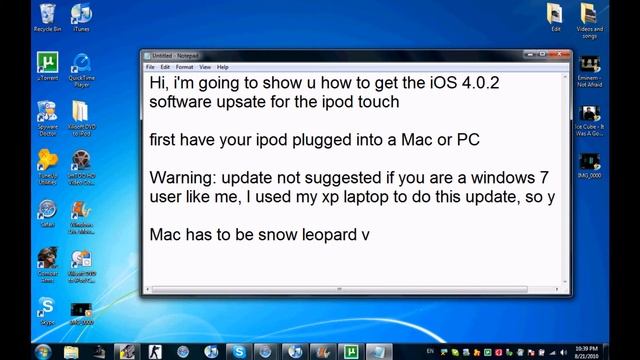 How To Update Your IPod Touch To IOS 4.0.2 Using ITunes