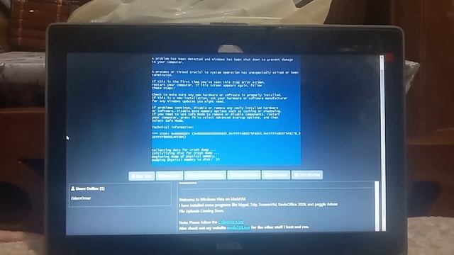Windows Vista Enterprise BSOD CollabVM смотреть онлайн