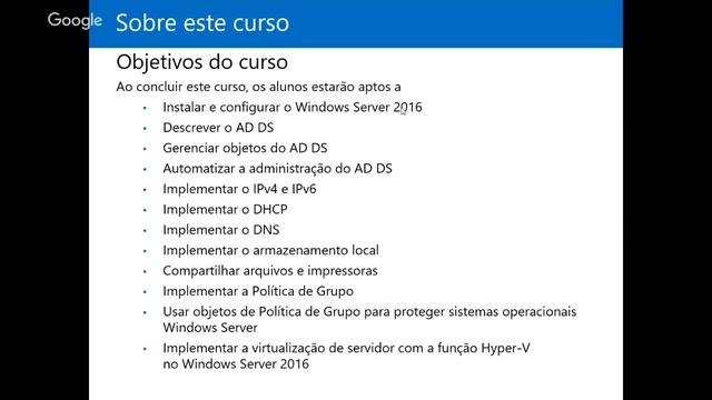 Apresentação da Certificação MCSA/MCSE WINDOWS SERVER 2016 Denis Bezerra смотреть онлайн
