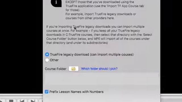 MPE Mac Lesson 5: Loading Legacy TrueFire Courses