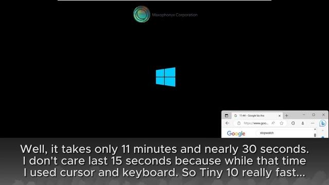 Tiny10 vs Windows 10 1809 - Setup time test смотреть онлайн