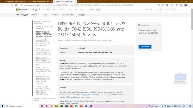 [KB5010415] A NEW BIG Cumulative Update for Windows 10 version 21H2 [19044.1566] смотреть онлайн