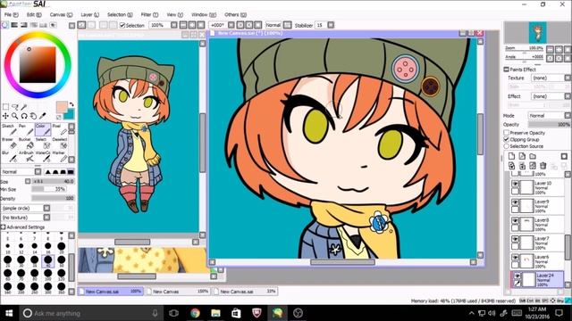 Rin Hoshizora Speed Paint (paint tool sai) смотреть онлайн