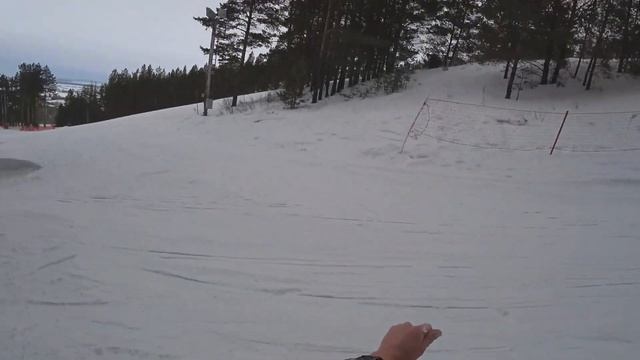 ГЛК Федотово. Первый раз на бугельном подъемнике. Лесные покатушки смотреть онлайн