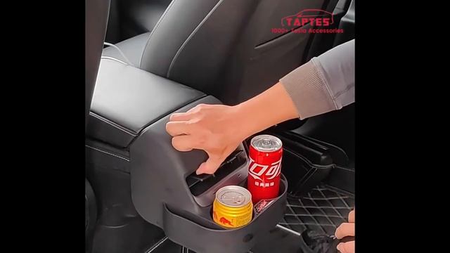 TAPTES Tesla Center Console Rear Air Outlet Cup Holder Storage Box for Model Y Model 3 смотреть онлайн