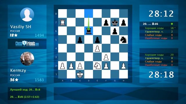 Chess Game Analysis: Kermzy - Vasiliy SH : 1-0 (By ChessFriends.com) смотреть онлайн
