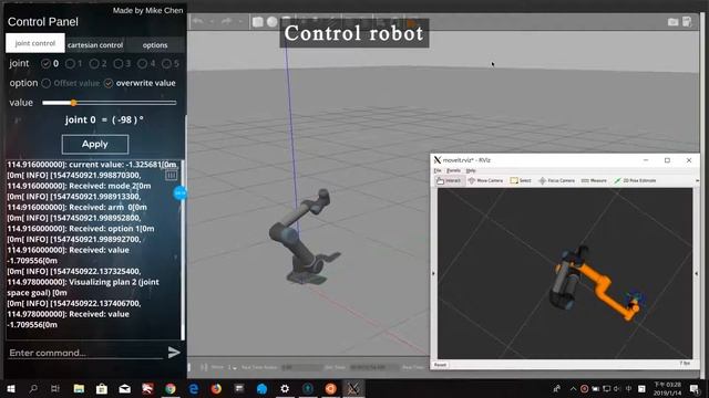 [ROS] [SSH] Control robot arm via android phone смотреть онлайн