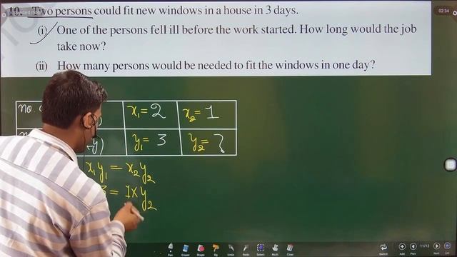 Two persons could fit new windows in a house in 3 days. (i) One of the persons could fit new windo смотреть онлайн