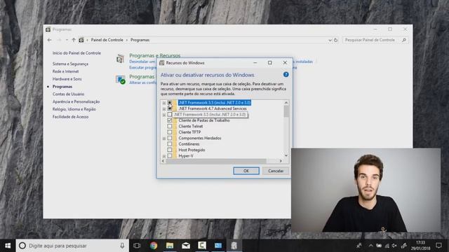 Como ativar o Microsoft NET Framework 3 5 através dos recursos do Windows Ep 40 смотреть онлайн