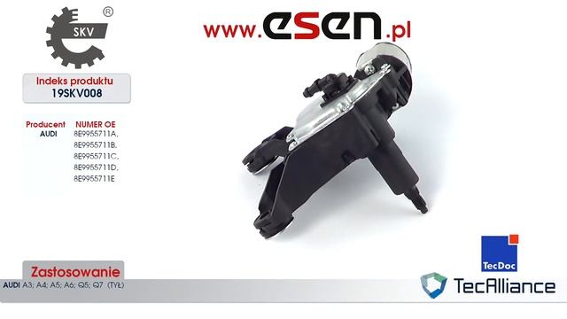 Silnik wycieraczki AUDI A4 AUDI A6 AUDI A3 AUDI Q7 OE 8E9955711A, 8E9955711B, 8E9955711C смотреть онлайн