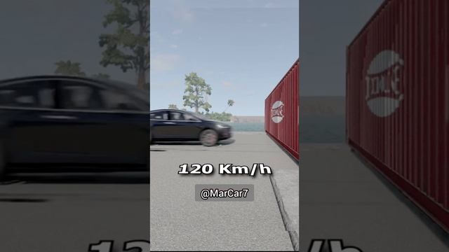Tesla Model X Test Crash BeamNG Drive смотреть онлайн