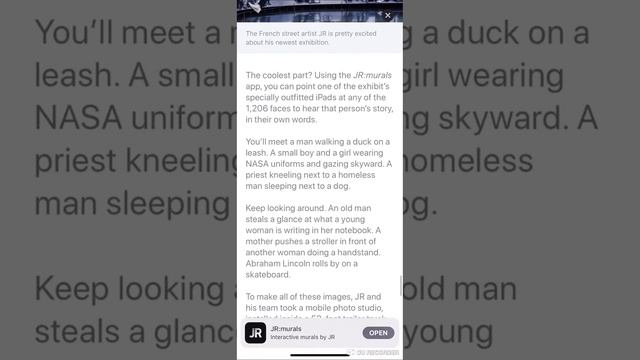JR: Mural App was featured at Apple App Store смотреть онлайн
