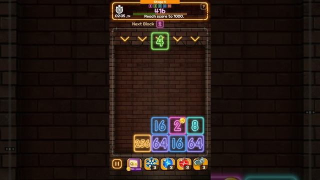 Drop Number : Neon 2048 (by SUPERBOX.INC) - Android / IOS Gameplay