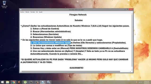 Quitar las actualizaciones Automáticas de Nuestro Windows (7,8,8.1,10) смотреть онлайн
