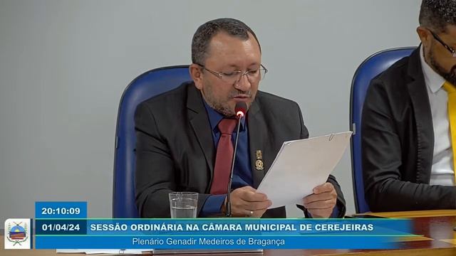 [01/04/24] -7ª SESSÃO ORDINÁRIA NA CÂMARA MUNICIPAL DE CEREJEIRAS смотреть онлайн