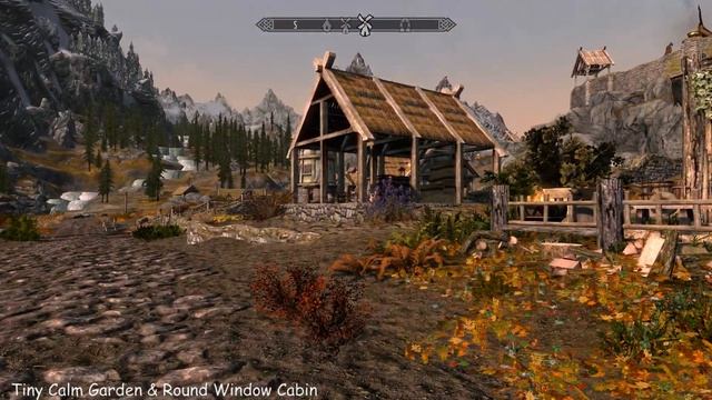 Tiny Calm Garden & Round Window Cabin - Skyrim House Mods смотреть онлайн