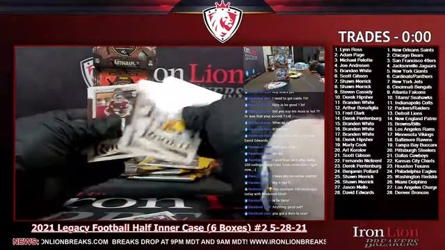 2021 Legacy Football Half Inner Case (6 Boxes) #2 5-28-21 смотреть онлайн