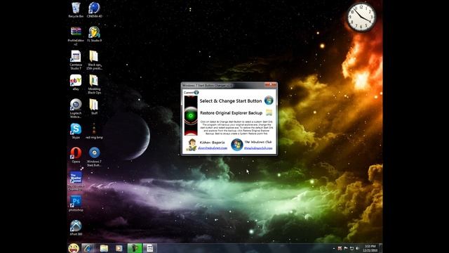 How to change your starter button for window 7 смотреть онлайн
