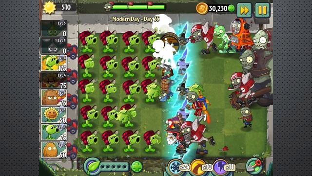 Plants vs Zombies 2 One Plant Power Up Challenge in Modern Day Hard Level - PVZ 2 Primal смотреть онлайн