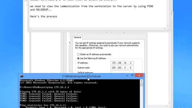 Windows 8 - Join the domain process смотреть онлайн
