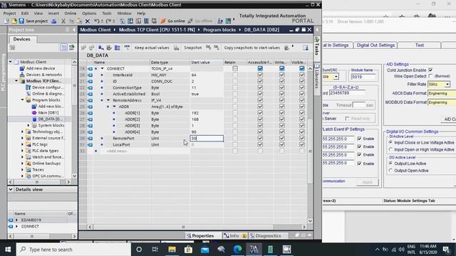 Modbus TCP S7-1200/S7-1500 смотреть онлайн