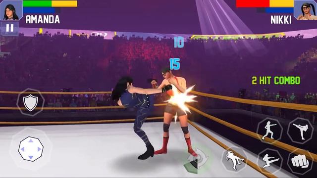 Bad Girls Wrestling Game level 6 Best android female boxing game смотреть онлайн