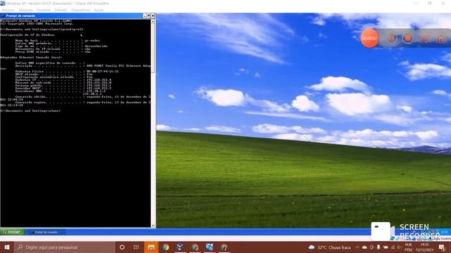 Configuração dos Parâmetros de rede -VirtualBox | WINDOWS XP смотреть онлайн