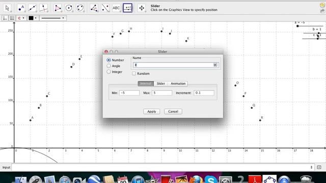 Using sliders in Geogebra to find a quadratic model смотреть онлайн