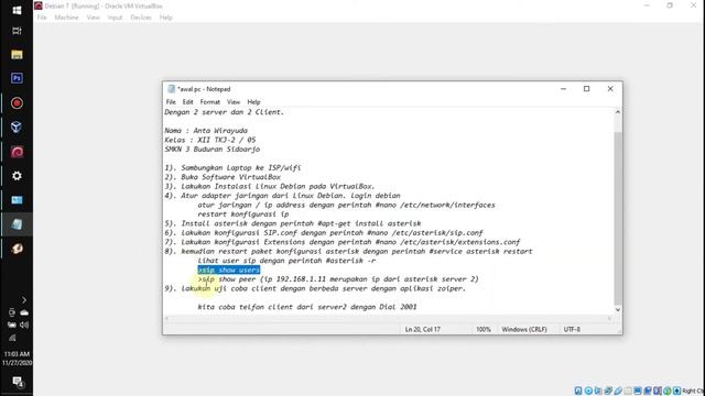 Konfigurasi VoIP Server (asterisk) dengan SIP Trunk Pada Debian 7 | VirtualBox смотреть онлайн