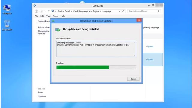 How to change display language in Windows 8. смотреть онлайн