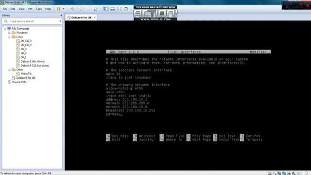 Setting Network (Debian 6) di VMWare смотреть онлайн