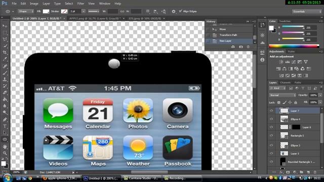 How to create an iPhone in Photoshop смотреть онлайн