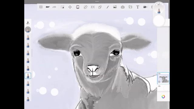 Drawing sheep - Ipad/Sketchbook App смотреть онлайн