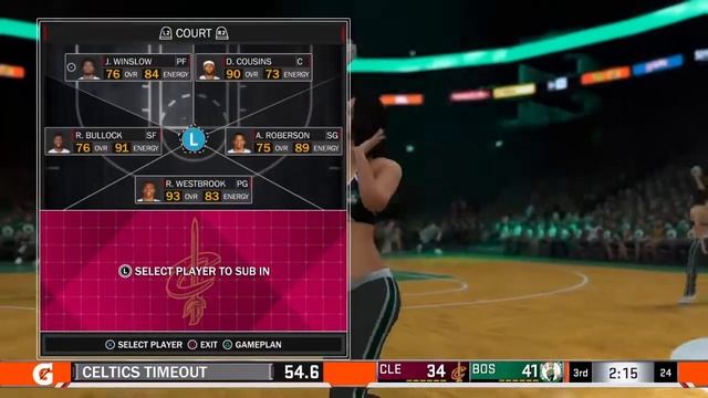 NBA 2k18 Fantasy draft My league ONLINE Playoffs GAME 1 CAVS VS CELTICS смотреть онлайн