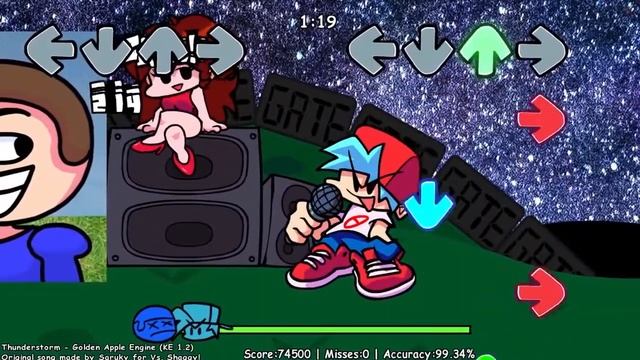 FNF - Thunderstorm vs BF. Dave & Bambi Golden Apple Edition смотреть онлайн