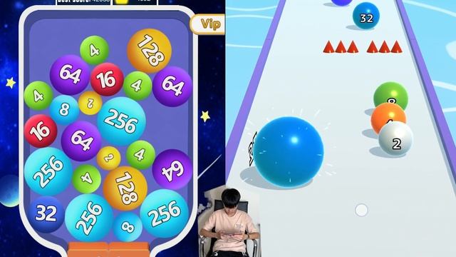 Satisfying Mobile Games: BallRun Infinity, Ball Merge Blob 2048 - 2⭐Max Level Gameplay смотреть онлайн