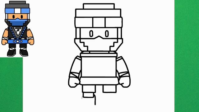 How to draw Pixel Blue Ninja from Stumble Guys смотреть онлайн